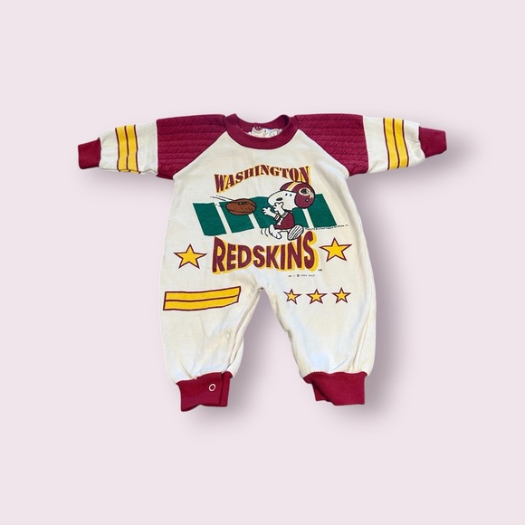 NFL Other - Vintage 1994 NFL Peanuts Snoopy Washington Redskins One Piece Sz 6-9 Months